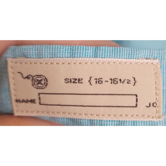 J.Crew Mens Size L Blue Long Sleeve Button Up Size Large 100% Cotton - Picture 6 of 8